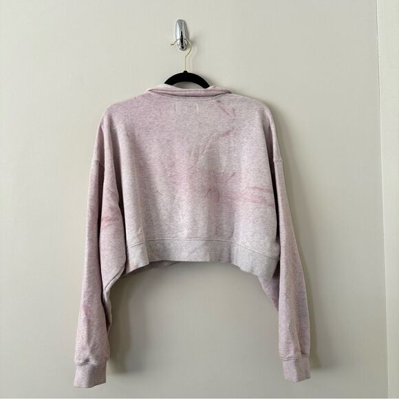 Aritzia-Tna Cropped Tie Dye 1/4 Zip Pullover (Size:Large) - Picture 2 of 12